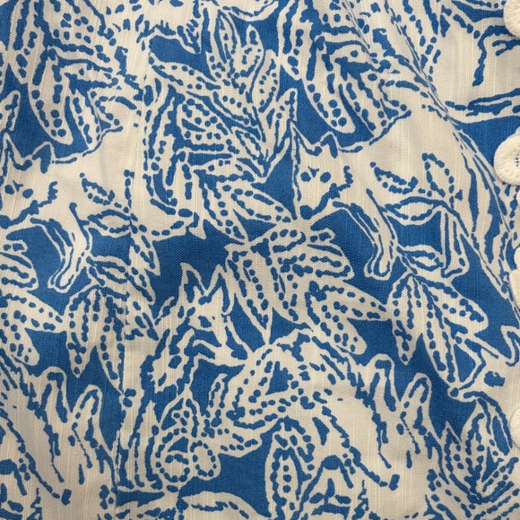 Blue and White fox print lilly pulitzer dress - Picture 6 of 7